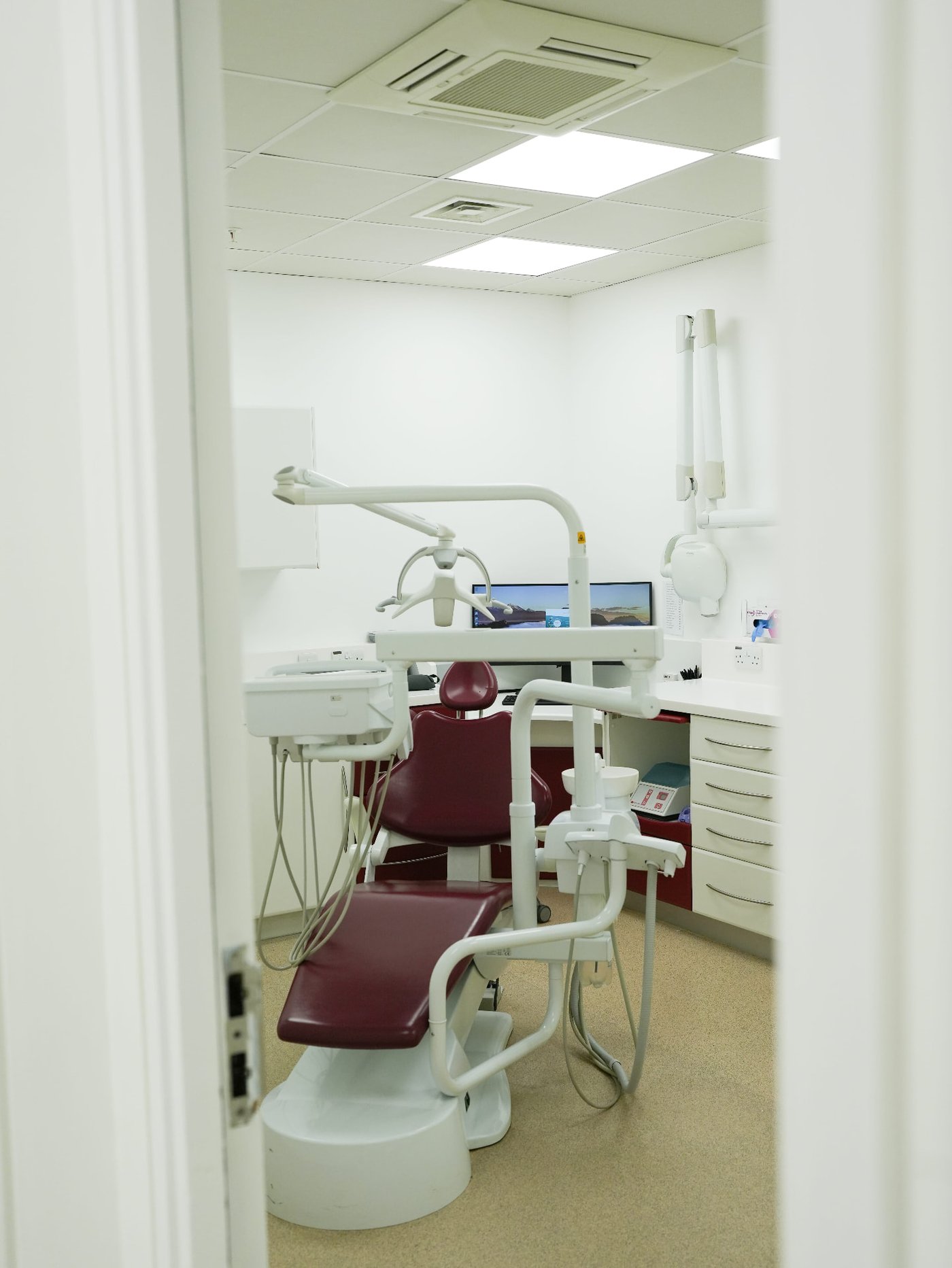 A treatment room at Luna Dental in Cardiff city centre