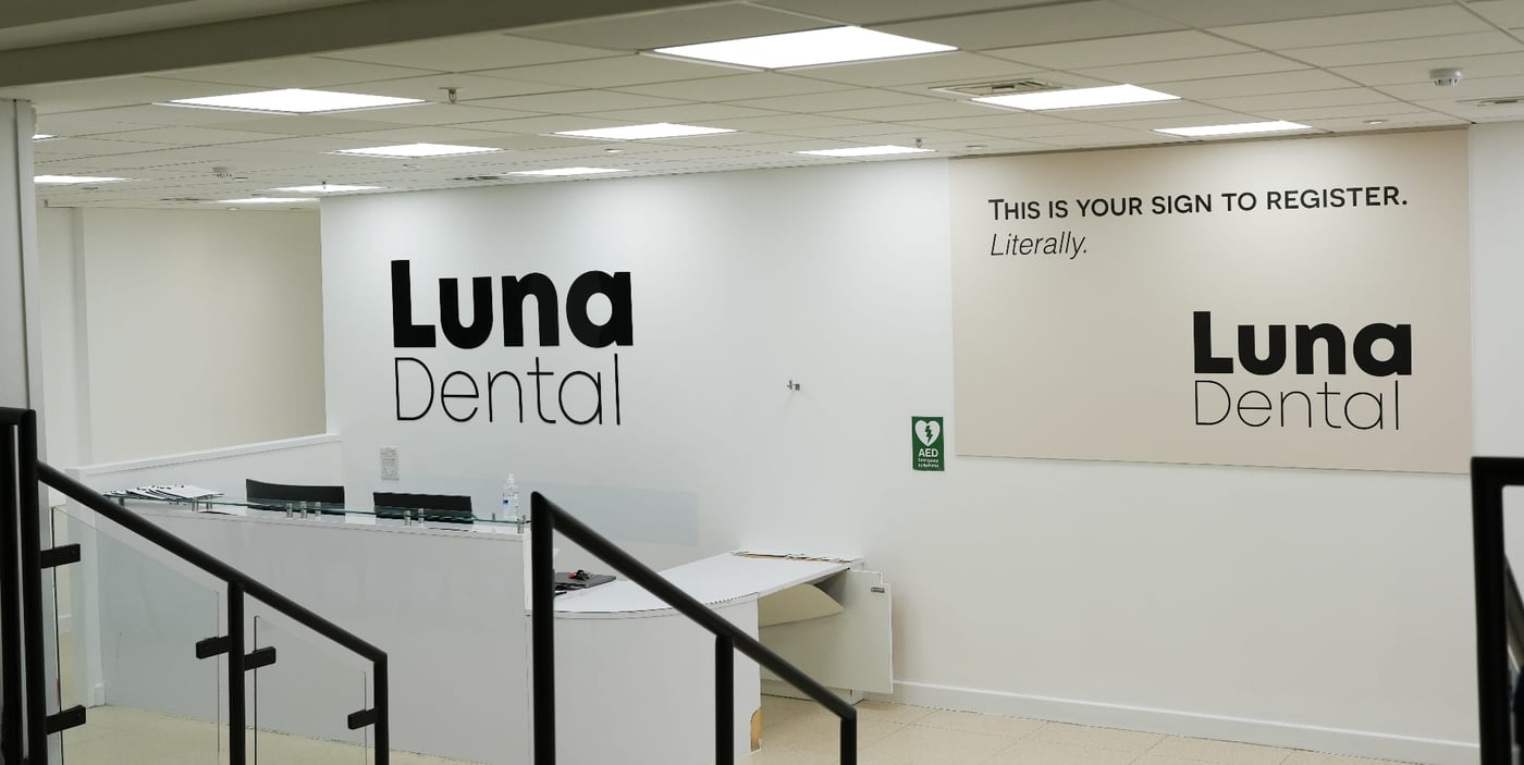 The waiting room at Luna Dental on 1st Floor Boots, St David's Shopping Centre, Cardiff